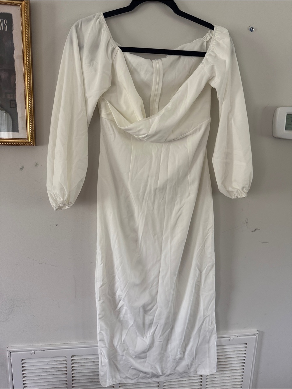 Elegant White Off-Shoulder Midi Dress